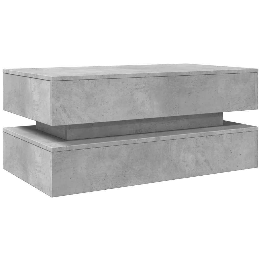 Salontafel LED Betongrijs 90cm - 40% Korting!