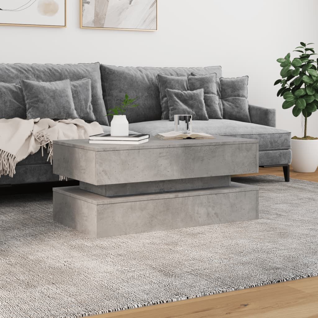 Salontafel LED Betongrijs 90cm - 40% Korting!