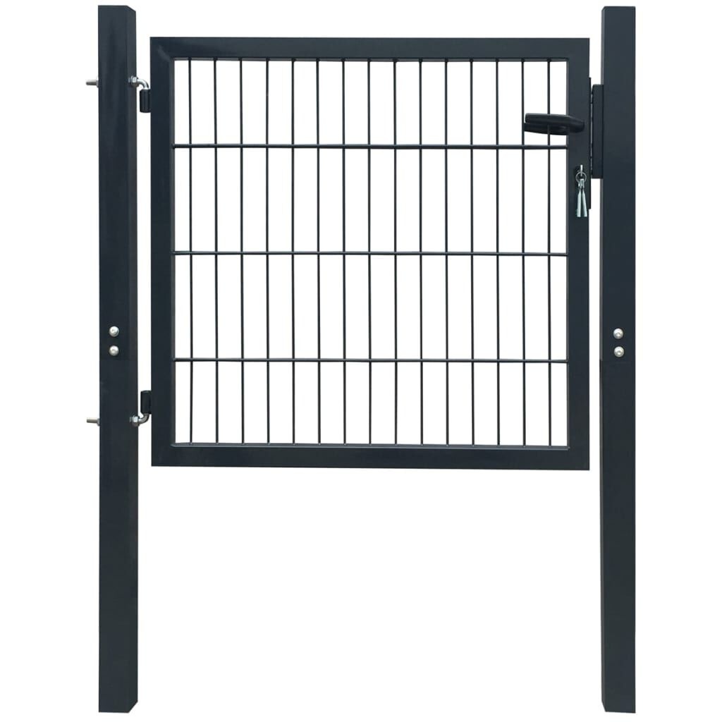 vidaXL Dubbelstaafmat Poort 106x130cm Antraciet -40%