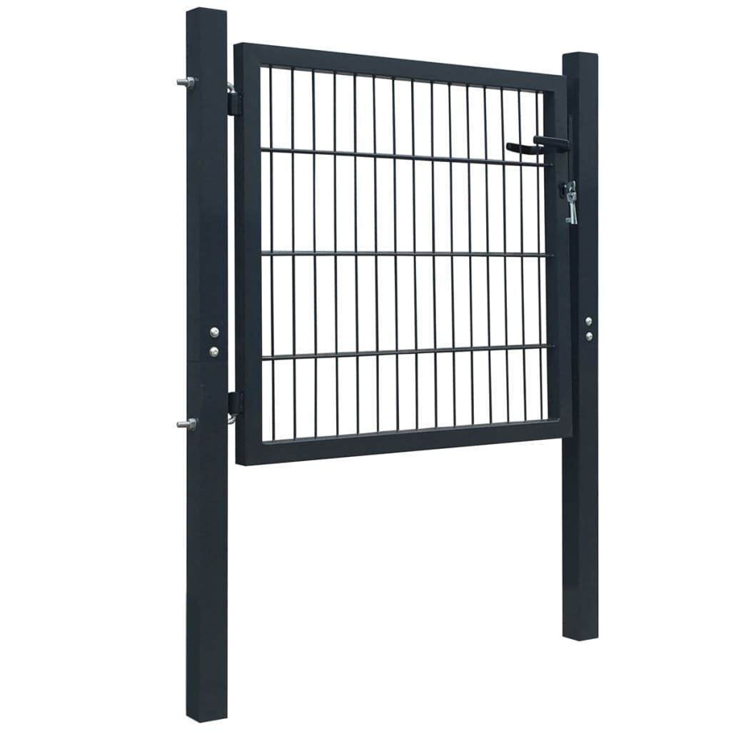 vidaXL Dubbelstaafmat Poort 106x130cm Antraciet -40%