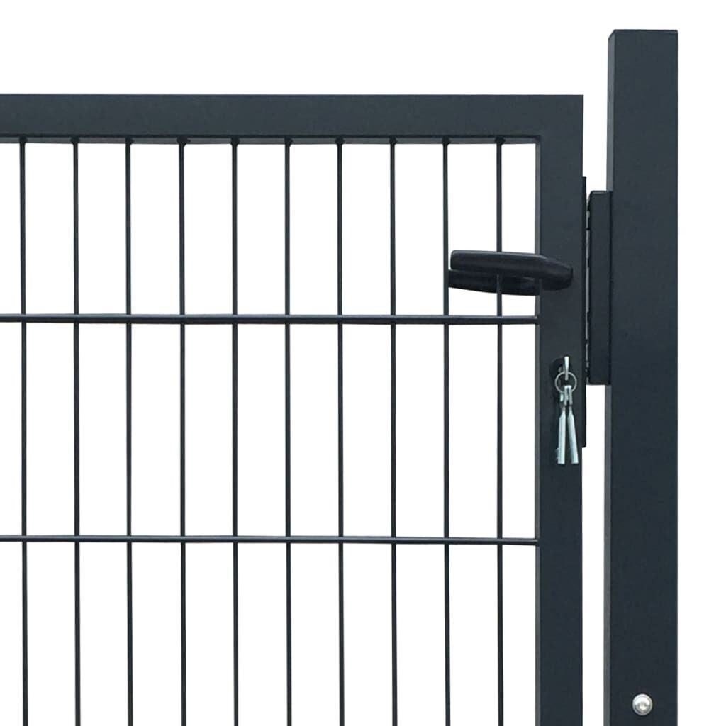 vidaXL Dubbelstaafmat Poort 106x130cm Antraciet -40%