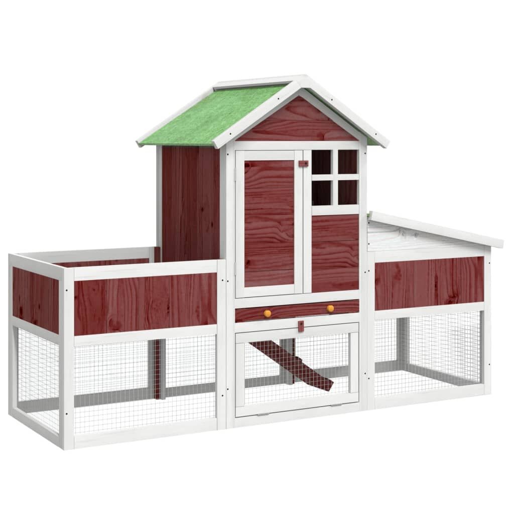 Konijnenhok Grenenhout Mokka 170cm - 40% Korting!