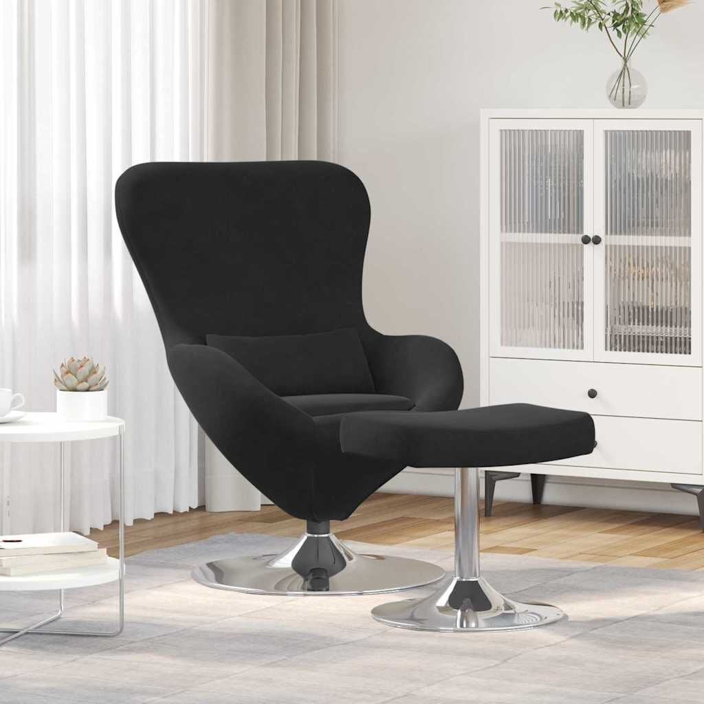 vidaXL Eivormige Stoel Zwart (2 st.) - 40% Korting!