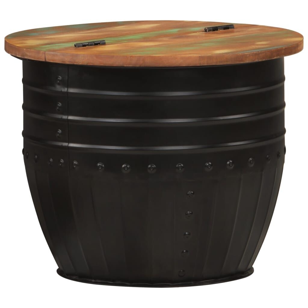 Salontafel Gerecycled Hout Zwart 50x40cm - 55% Korting!
