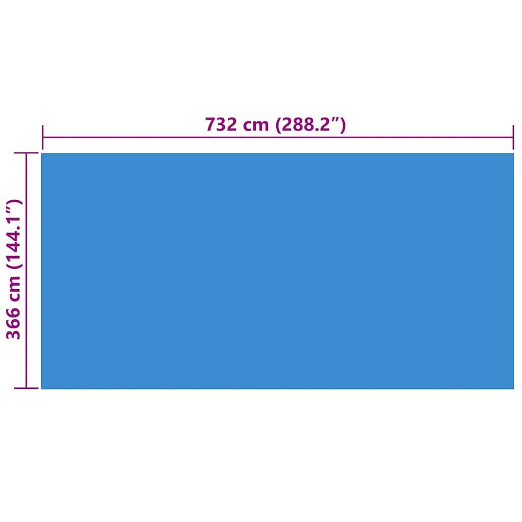 Zwembadzeil 732x366cm Blauw - 40% Korting! Zo Goed Als Nieuw