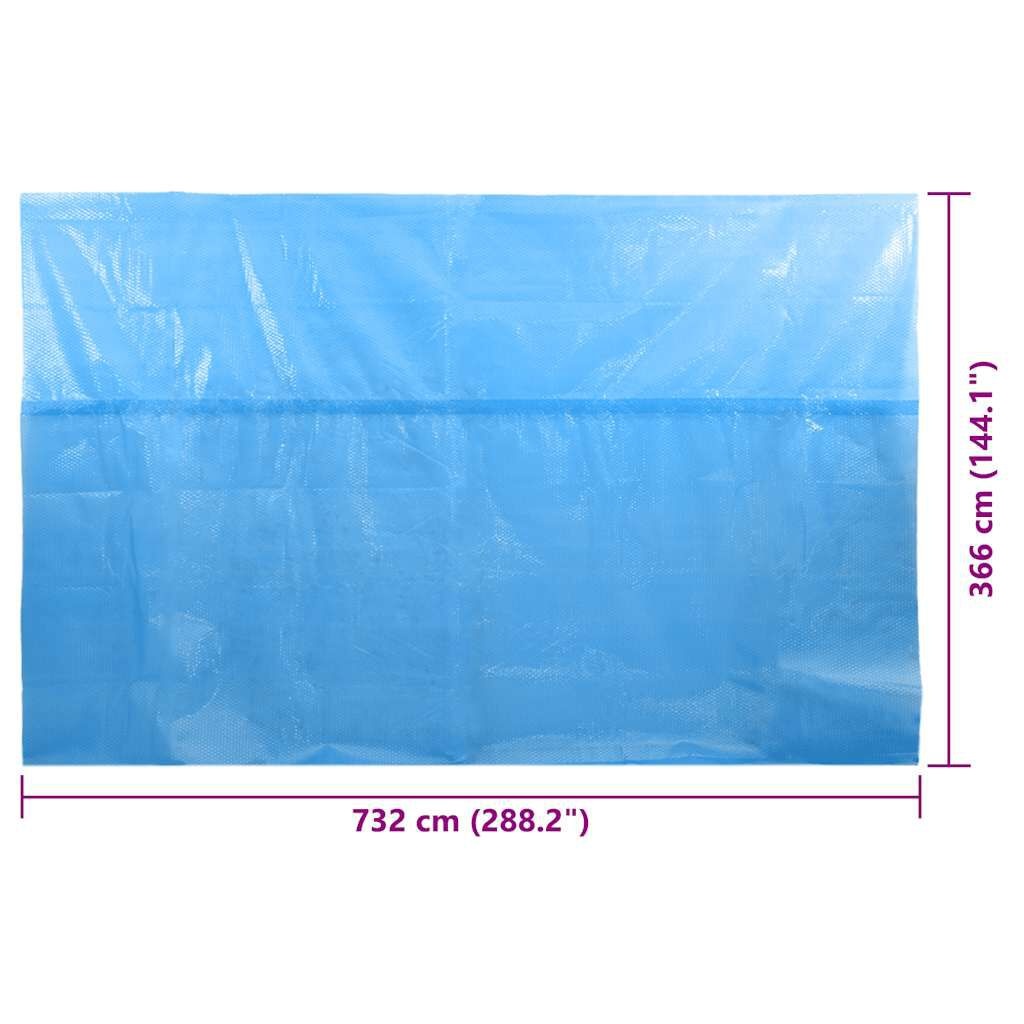 Zwembadzeil 732x366cm Blauw - 40% Korting! Zo Goed Als Nieuw