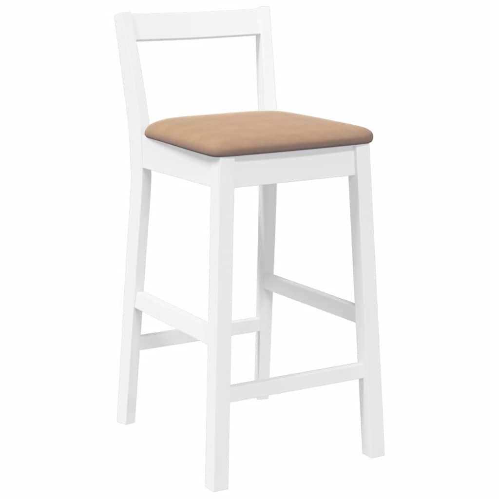 VidaXL Barkrukken Wit Hout (2 st) - 40% Korting!