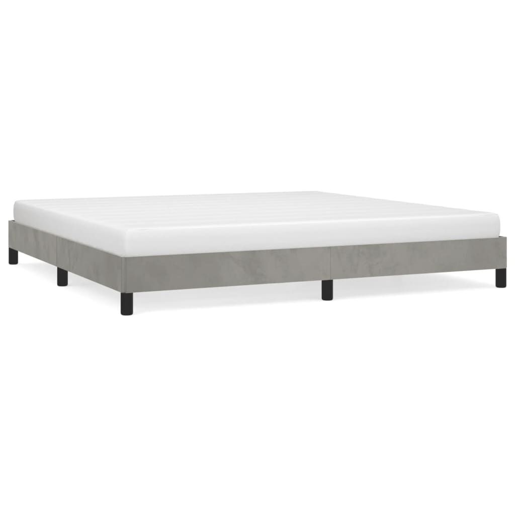 VidaXL Bedframe 200x200 Lichtgrijs Fluwelen -40%! Zo Goed Als Nieuw