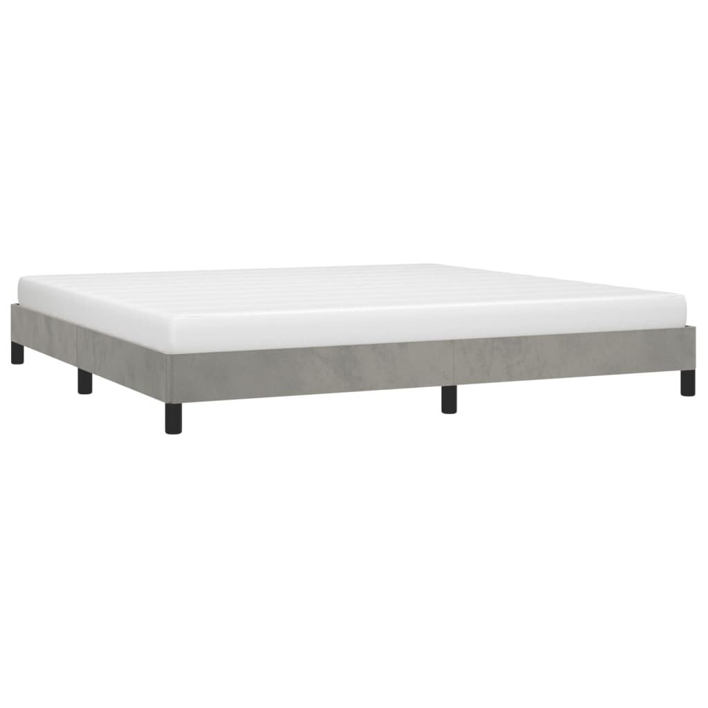 VidaXL Bedframe 200x200 Lichtgrijs Fluwelen -40%! Zo Goed Als Nieuw