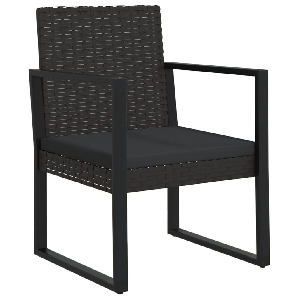 VidaXL Tuinstoel Zwart met Kussen - 35% Korting!
