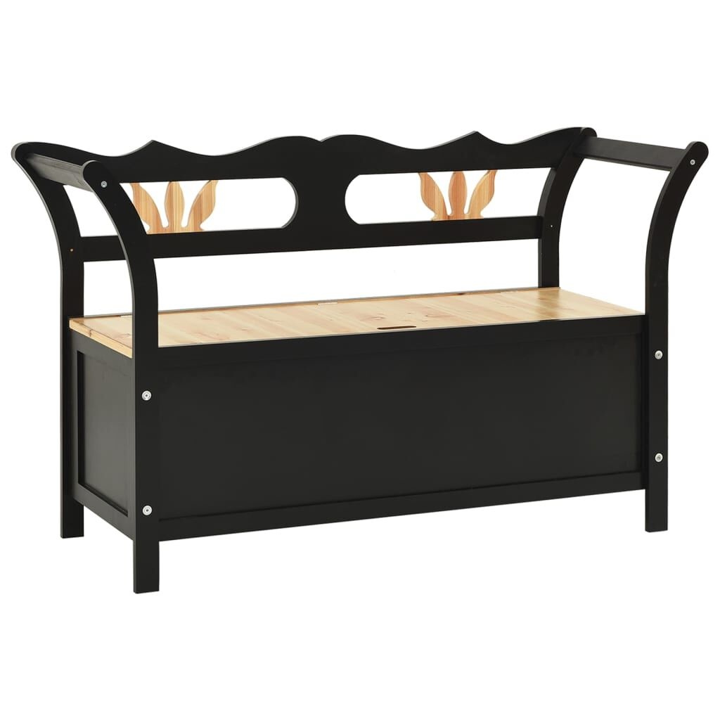 VidaXL Bankje Vurenhout Zwart 107cm - 40% Korting!