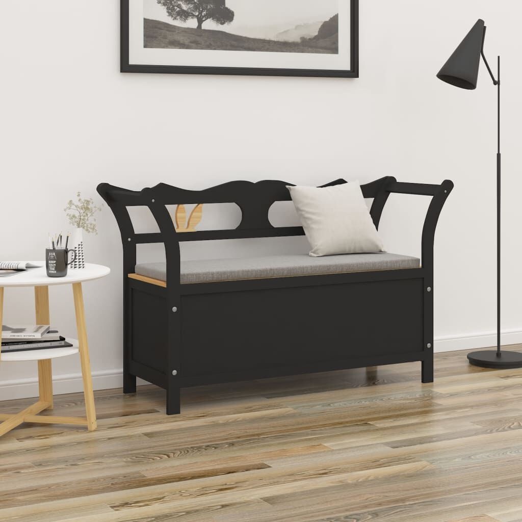 VidaXL Bankje Vurenhout Zwart 107cm - 40% Korting!