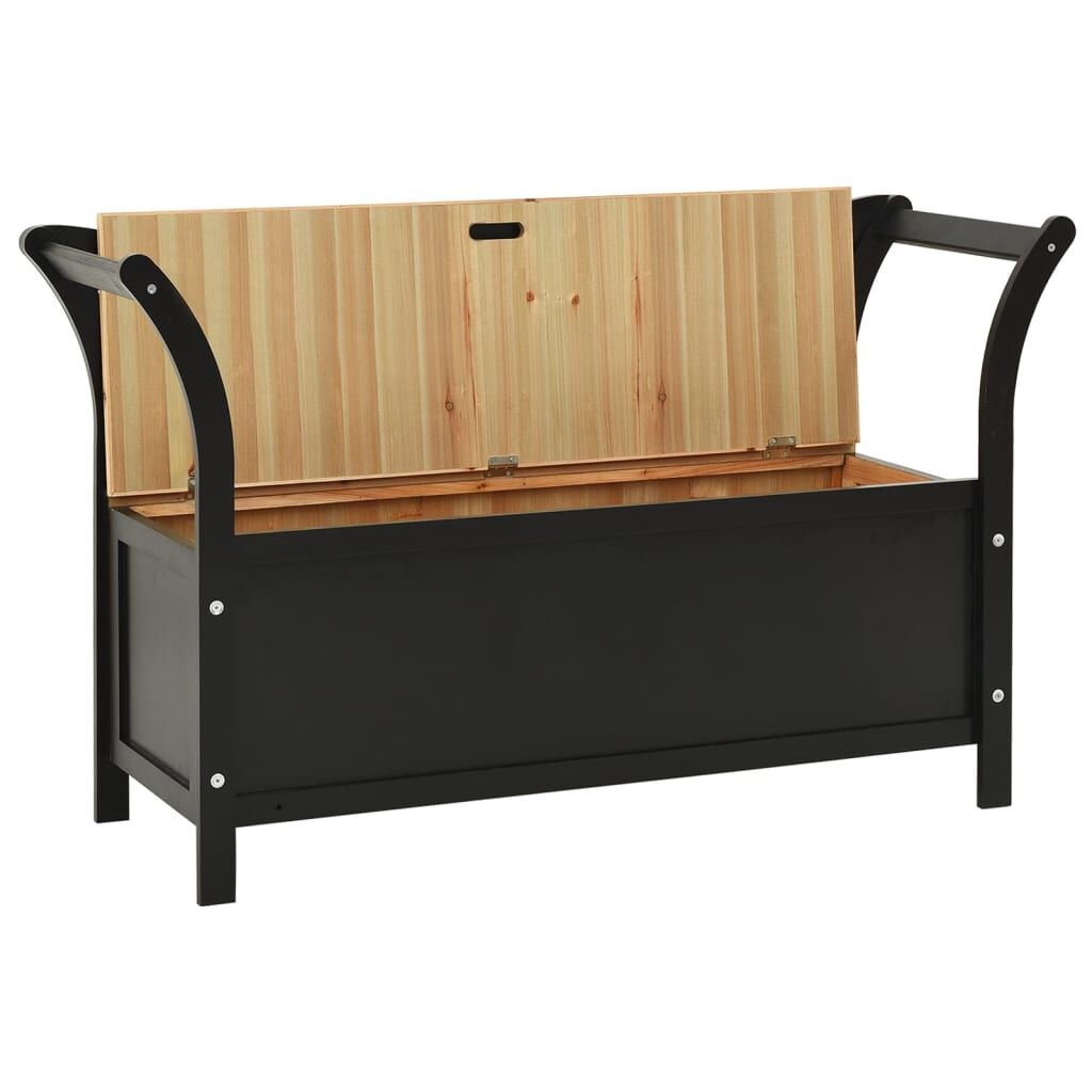 VidaXL Bankje Vurenhout Zwart 107cm - 40% Korting!