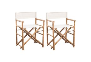 Regisseursstoelen (2x) Bamboe/Canvas - 40% Korting!