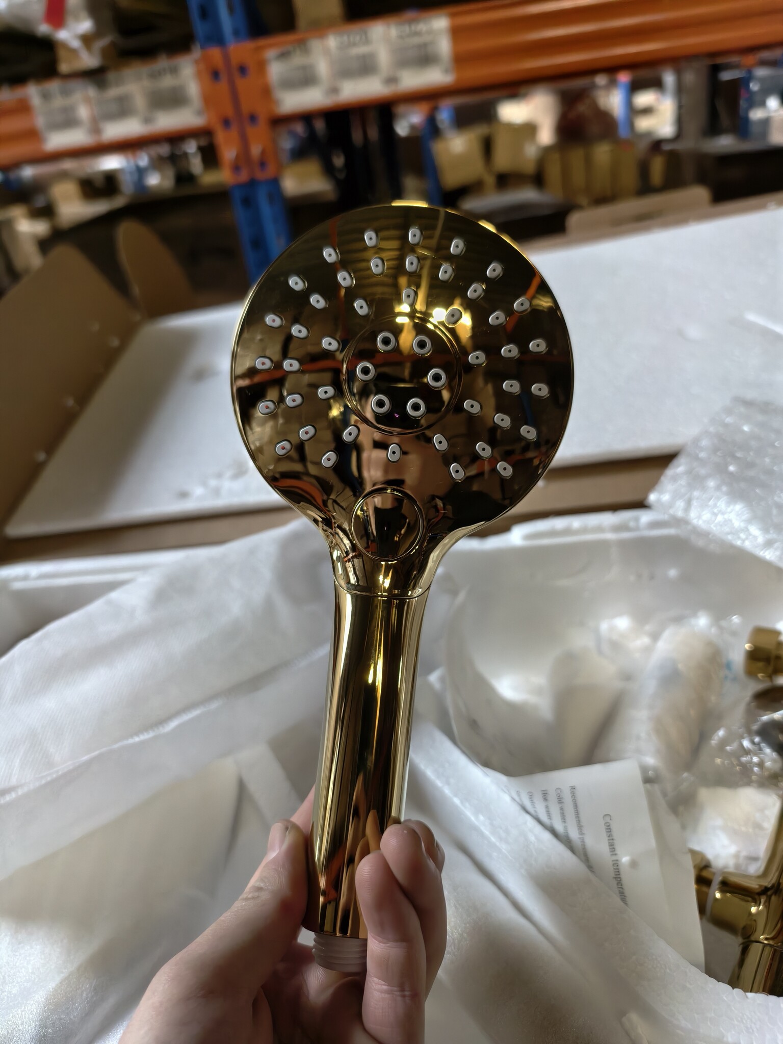 Regendoucheset Goud - Thermostaat - 25cm - 55% Korting! (Gebruikt)