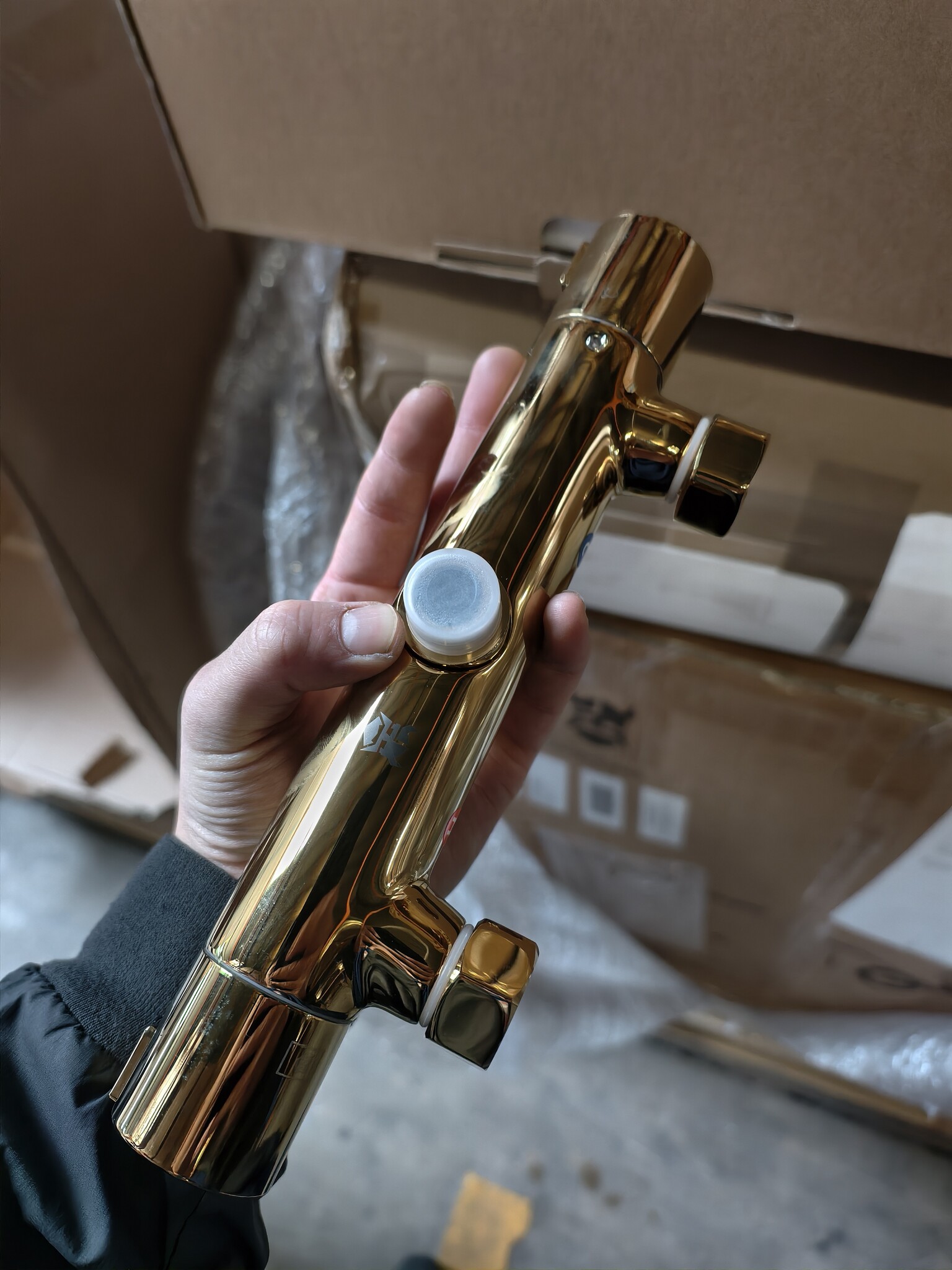 Regendoucheset Goud - Thermostaat - 25cm - 55% Korting! (Gebruikt)