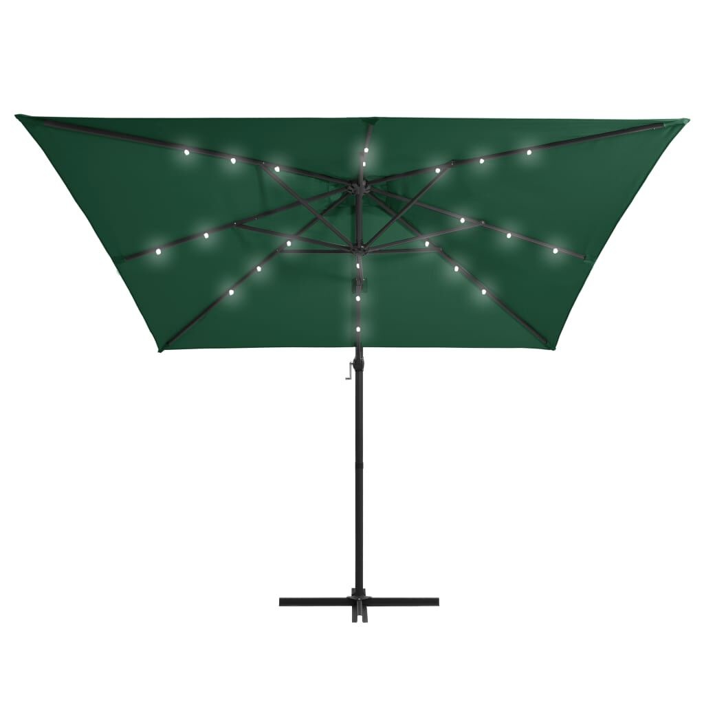 Zweefparasol LED Groen 250x250cm - 55% Korting!