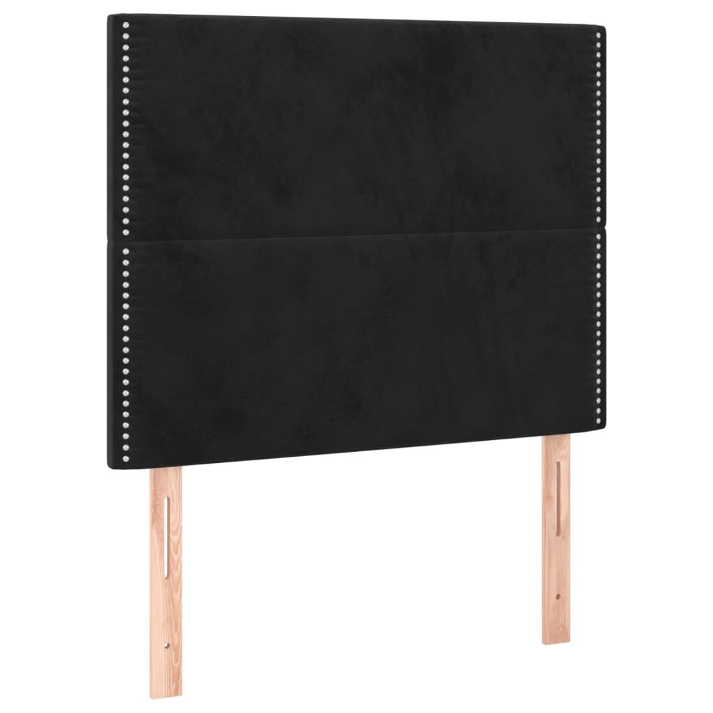 vidaXL Hoofdborden 2x 100cm Zwart Fluwel -55%
