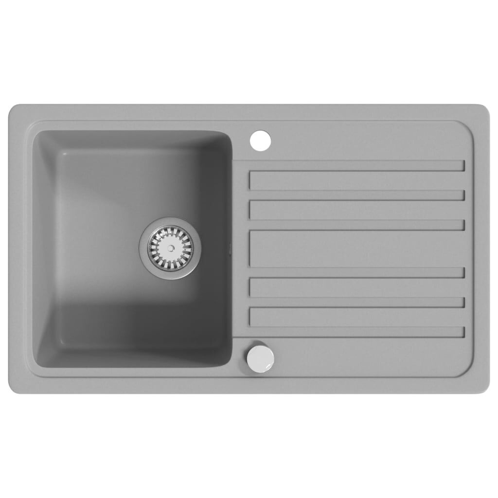 Granieten Spoelbak Grijs Omkeerbaar - 40% Korting!