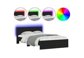 vidaXL Bedframe LED 120x190 Zwart -40%! Zo Goed Als Nieuw