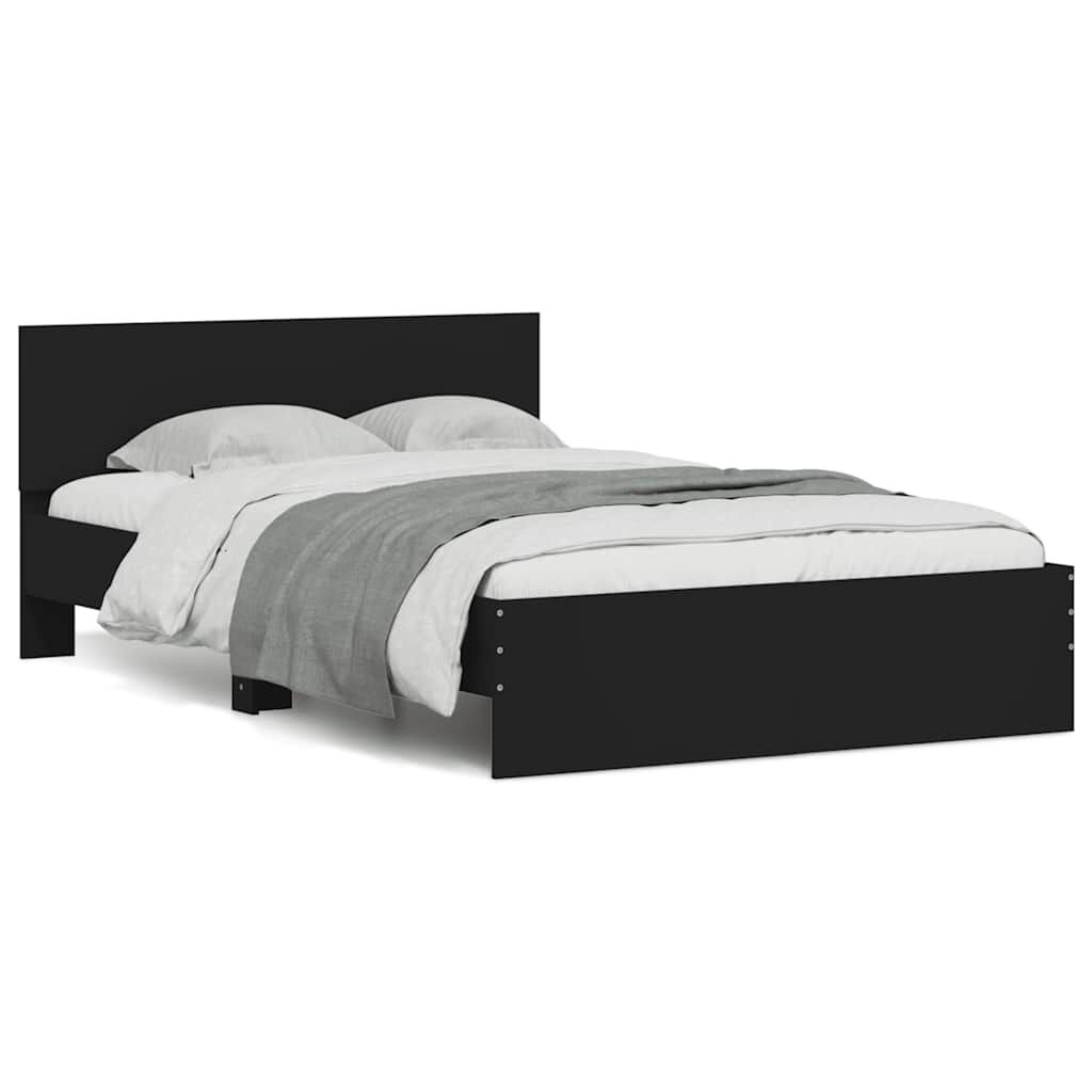 vidaXL Bedframe LED 120x190 Zwart -40%! Zo Goed Als Nieuw
