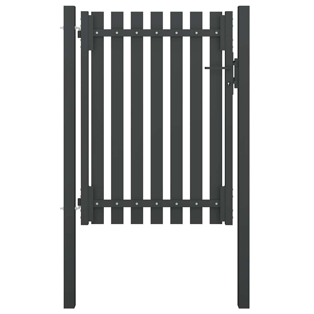 vidaXL Tuinpoort Staal Antraciet 1x1,7m - 55% Korting!