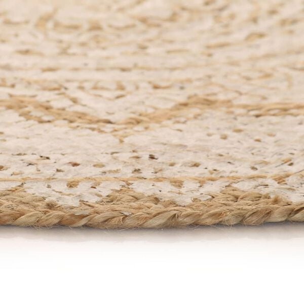 Rond Jute Tapijt Mandala Print 90cm - 40% Korting!