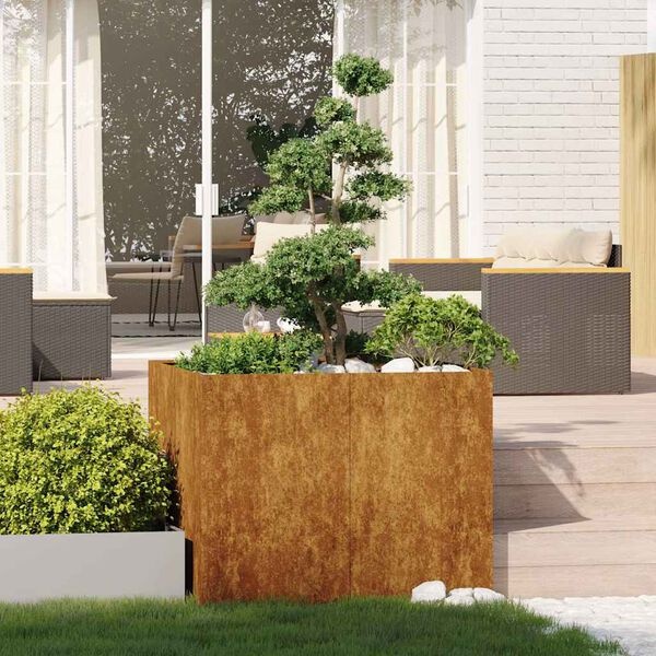 VidaXL Plantenbak Roest 100x100x80cm -55% Korting! Wees er snel bij!