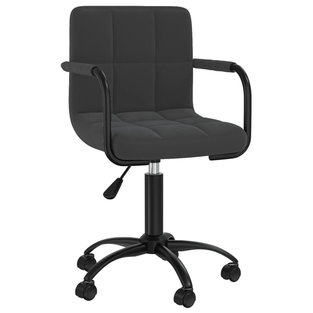 VidaXL Draaibare Fluweel Eetkamerstoel Zwart - 40% Korting!
