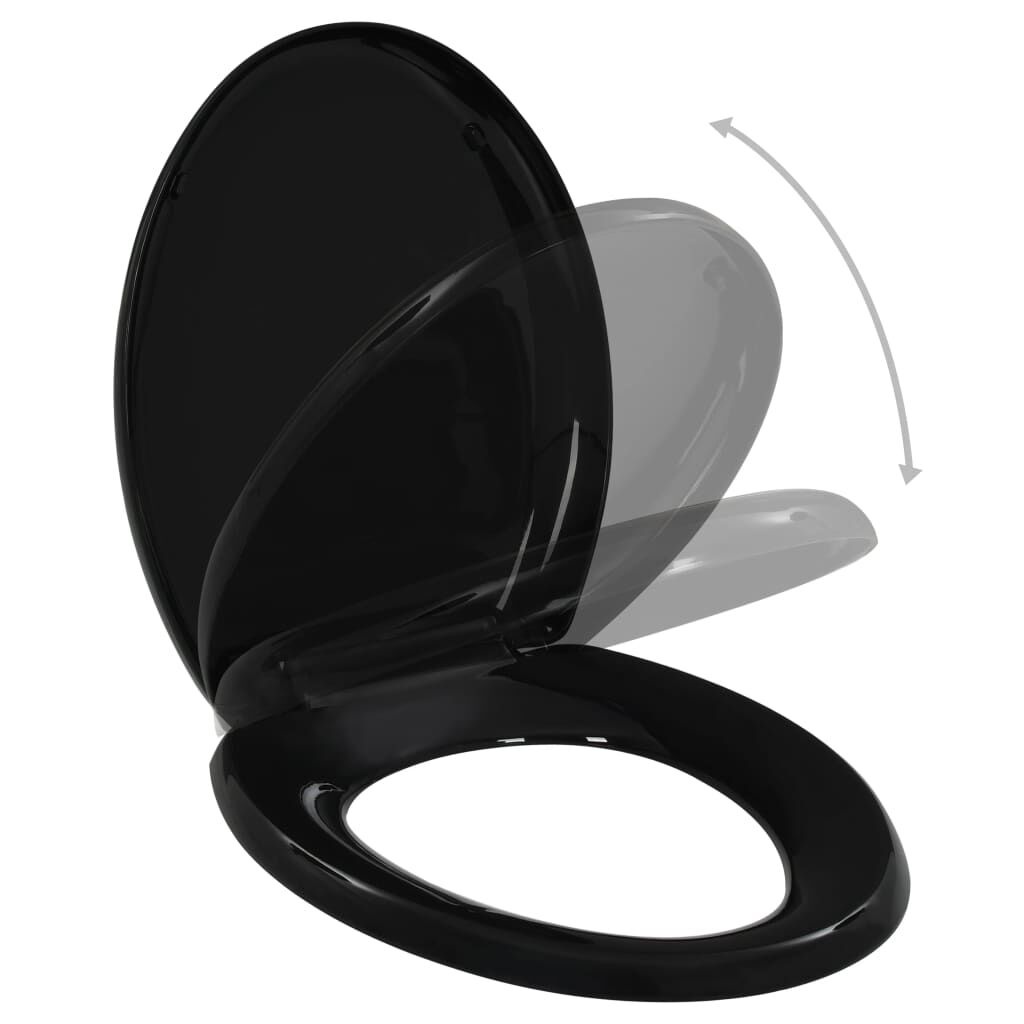vidaXL Toiletbril Zwart Soft-Close - 55% Korting!