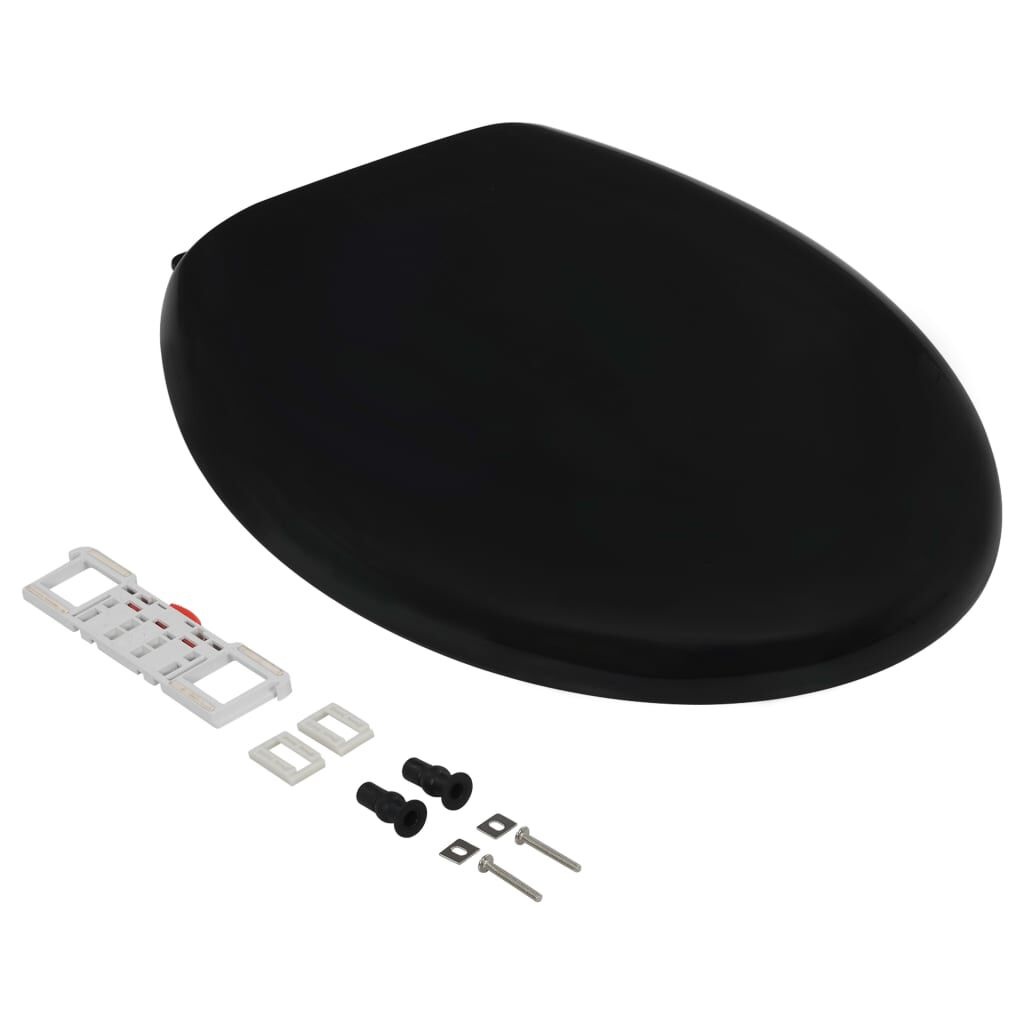 vidaXL Toiletbril Zwart Soft-Close - 55% Korting!