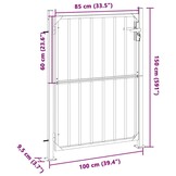 vidaXL Tuinpoort RVS 100x145cm - 55% Korting!