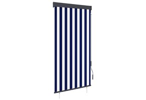 vidaXL Rolgordijn Buiten 80x250 Blauw/Wit - 56% Korting!