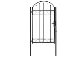 vidaXL Poort Zwart 100x175cm - Gebogen Design - 40% Korting!