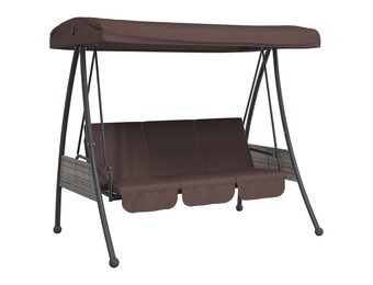 Schommelbank met Luifel Koffiebruin - 46% Korting!