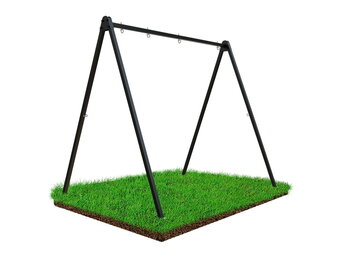 Schommelframe - en hangmat standaard - 260x195x230 cm - zwart