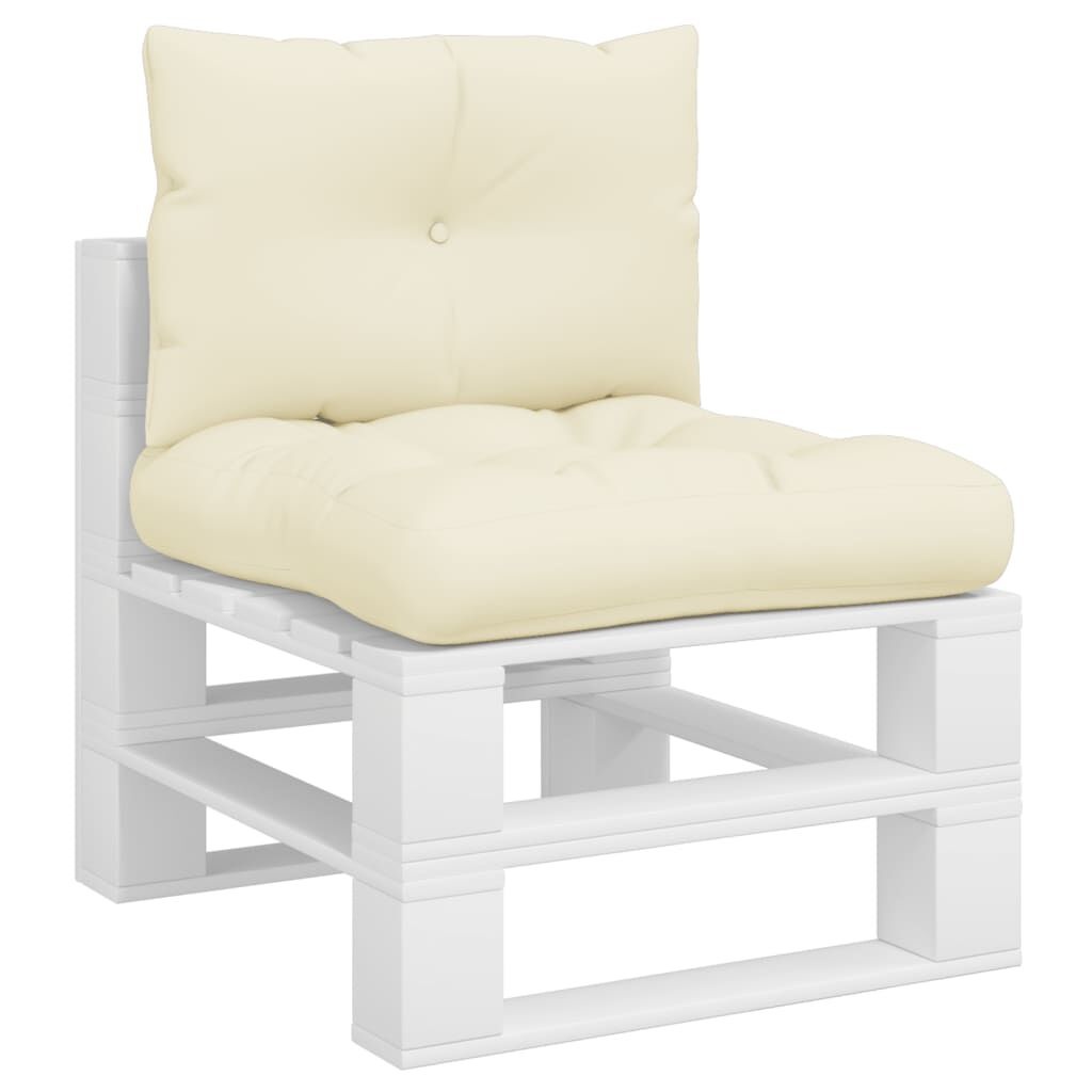 vidaXL Palletkussens Crème - Scheurtje - 64% Korting!