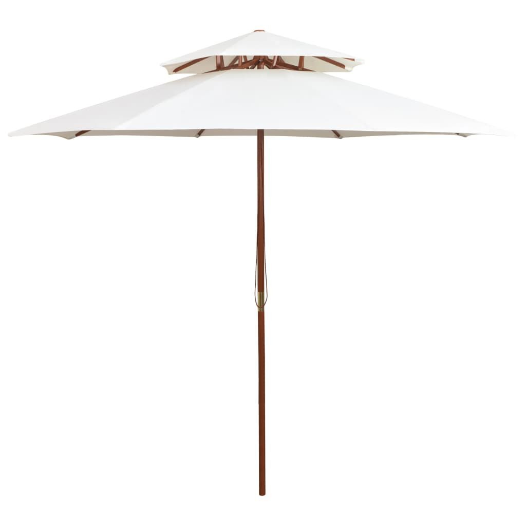 VidaXL Dubbeldekker Parasol 270x270 Crèmewit - 46% Korting!