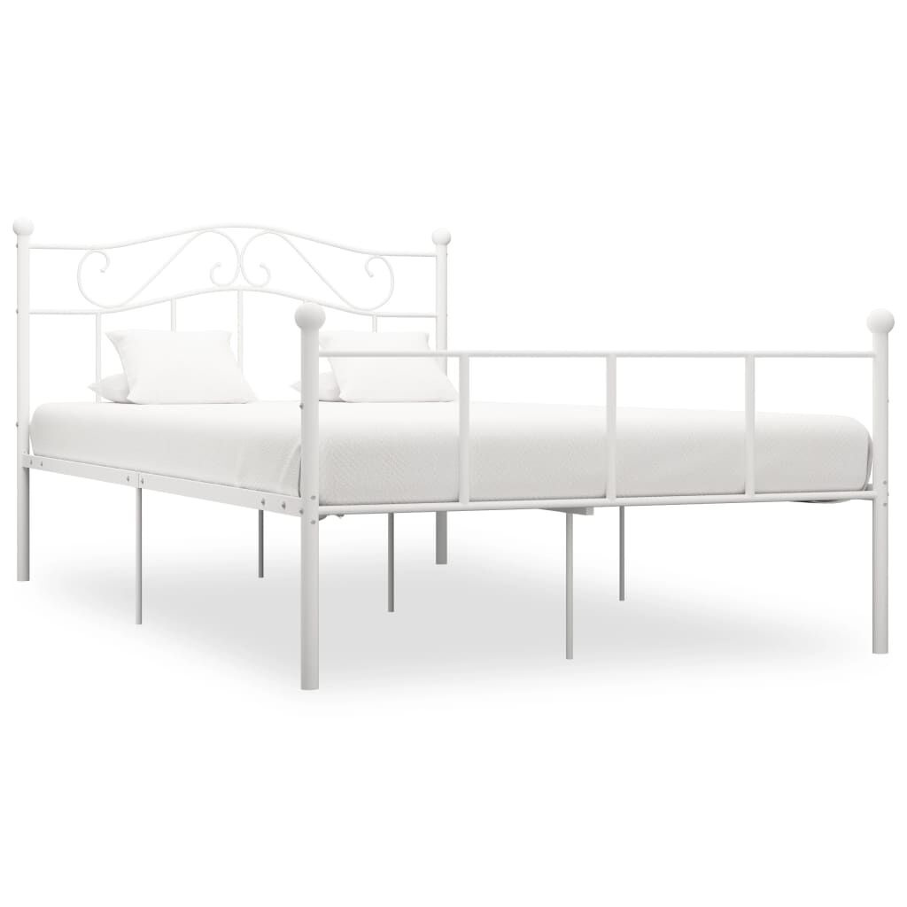 VidaXL Bedframe Metaal Wit 160x200 - 55% Korting!