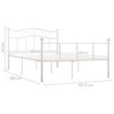 VidaXL Bedframe Metaal Wit 160x200 - 55% Korting!