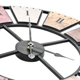 Vintage Wandklok XXL 60cm - Quartz - Metaal - 40% Korting!