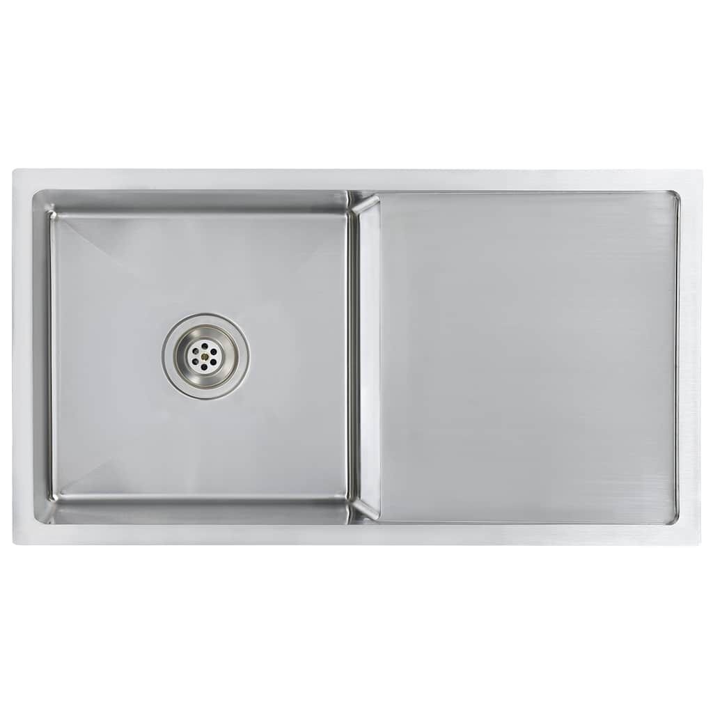 Handgemaakte RVS Gootsteen 87cm - 40% Korting!