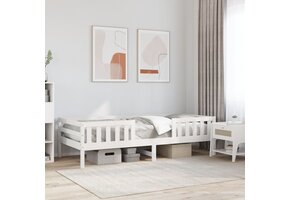 Grenen Bedframe 140x200 Wit - Zo Goed Als Nieuw - 40% Korting!