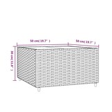 vidaXL Salontafel Rattan Zwart 50x50 cm - 40% Korting!