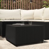VidaXL Salontafel Vierkant Zwart Rattan - 50x50x30cm - 40% Korting!