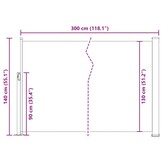 VidaXL Uittrekbaar Windscherm Grijs 140x300cm - 56% Korting!