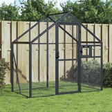 Volière 179x100x185cm Aluminium Antraciet - 35% Korting!