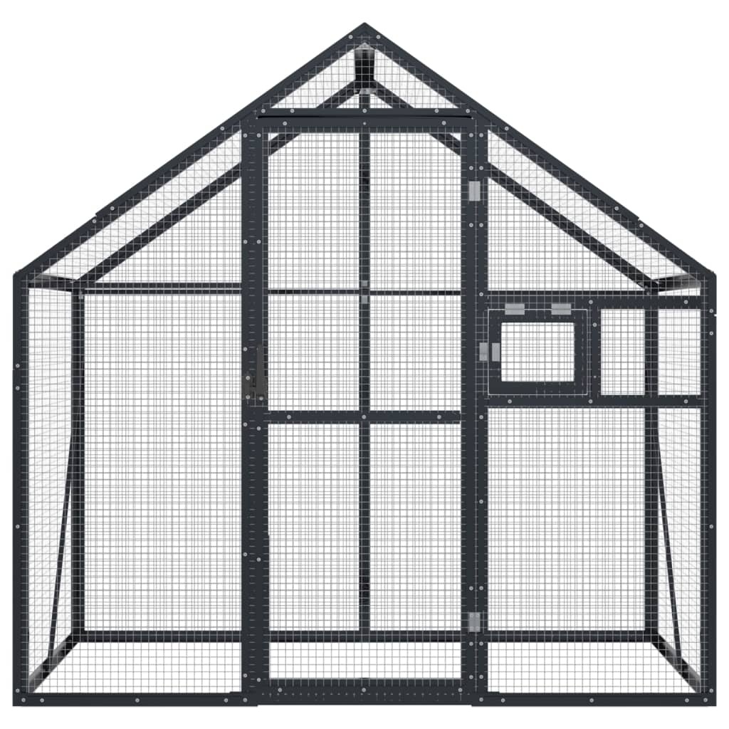 Volière 179x100x185cm Aluminium Antraciet - 35% Korting!