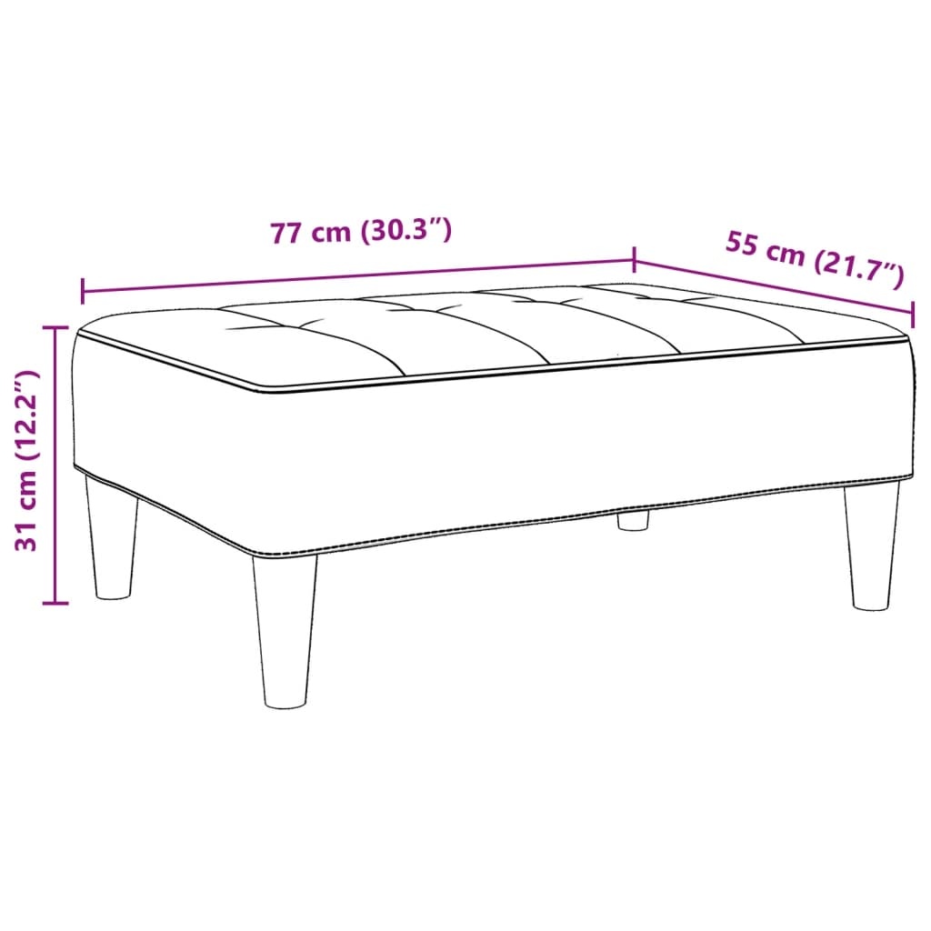 VidaXL Voetenbank Fluweel Donkergroen - 40% Korting!