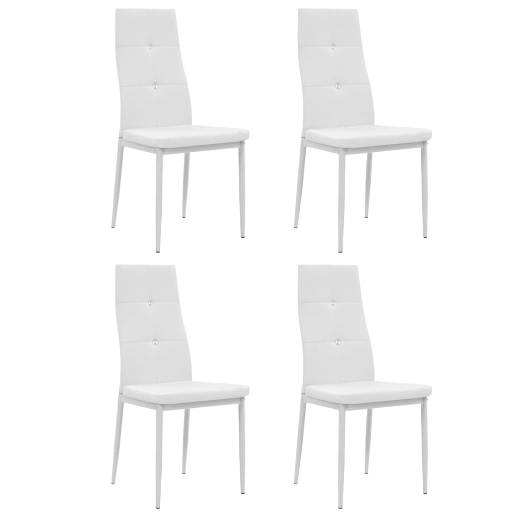 vidaXL Eetkamerstoelen (4 st) Wit - 55% Korting! Krasjes